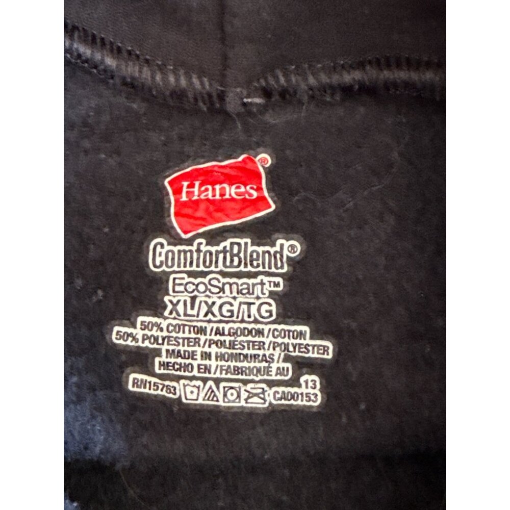 Hanes ComfortBlend EcoSmart Black Hoodie "You Had Me At Beard" Design XL - Picture 3 of 9